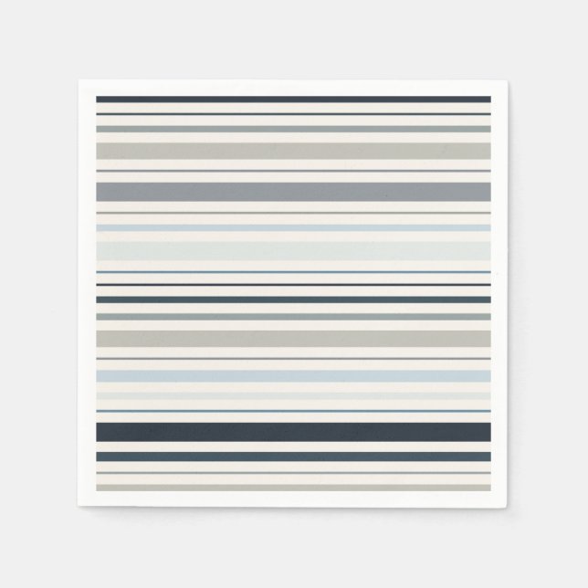Blaue Küstenstreifen Serviette (Vorderseite)