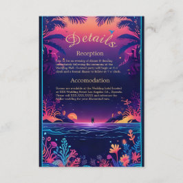 Blaue Küstenvibe Hochzeitskarte Begleitkarte