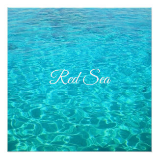 Blaue Lagune im Roten Meer Poster