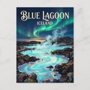 Blaue Lagune Island Postkarte