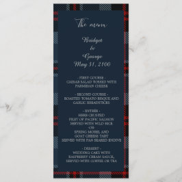 Blaue Landhochzeitskarte & Programm