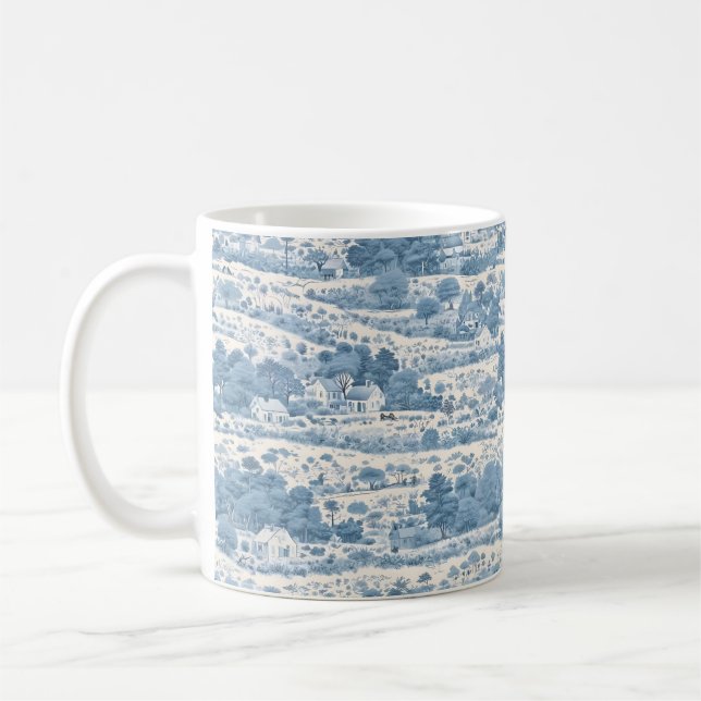 Blaue Landschaft Kaffeetasse (Links)