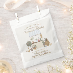 Blaue Landwirte-Markt Farmfrische Babyparty Geschenktütchen