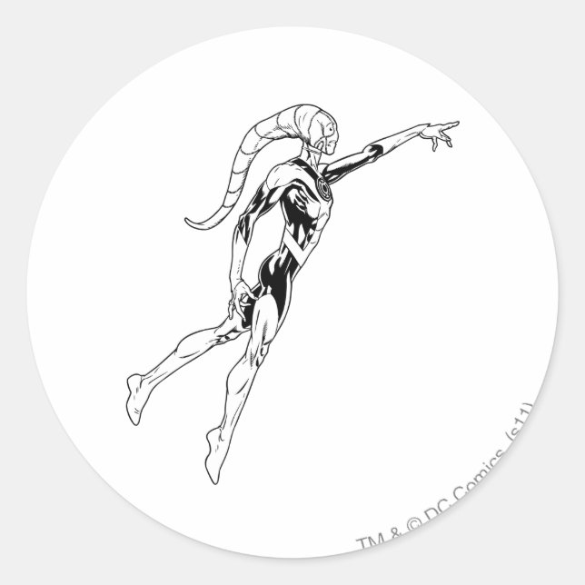 Blaue Laterne 11 Runder Aufkleber (Vorderseite)