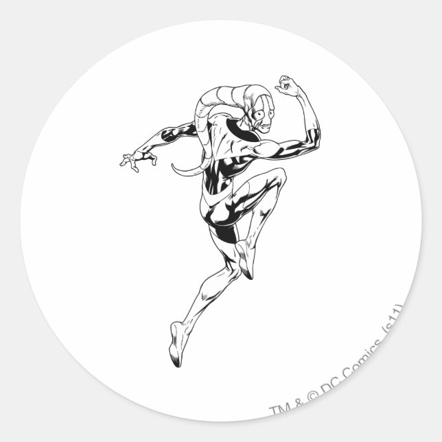 Blaue Laterne 3 Runder Aufkleber (Vorderseite)