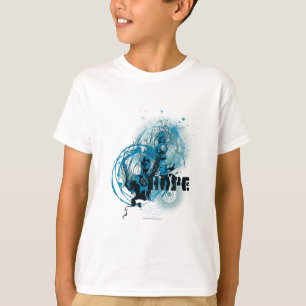 Blaue Laternen-Grafik 3 T-Shirt