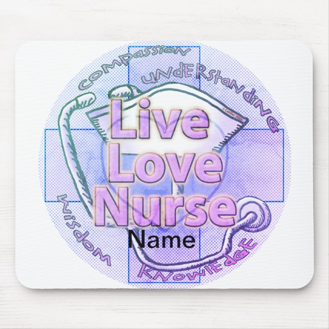 Blaue lebende Liebe Mousepad (Vorne)