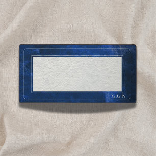 Blaue Leder-Optik & Leinen - Scholar-Serie Schreibtischunterlage