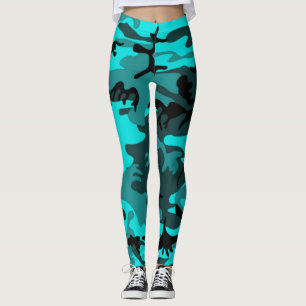 Blaue legging Camouflage Leggings