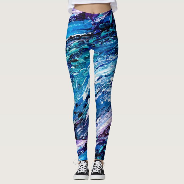 Blaue Leggings (Vorderseite)