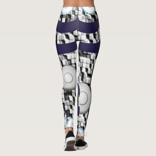 Blaue Leggings-Teenagerin Leggings (Rückseite)