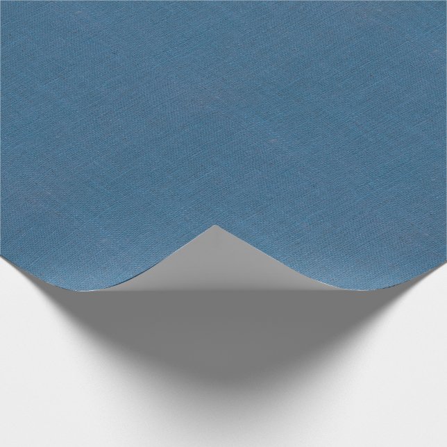 Blaue Leinwand-Beschaffenheit Geschenkpapier (Ecke)