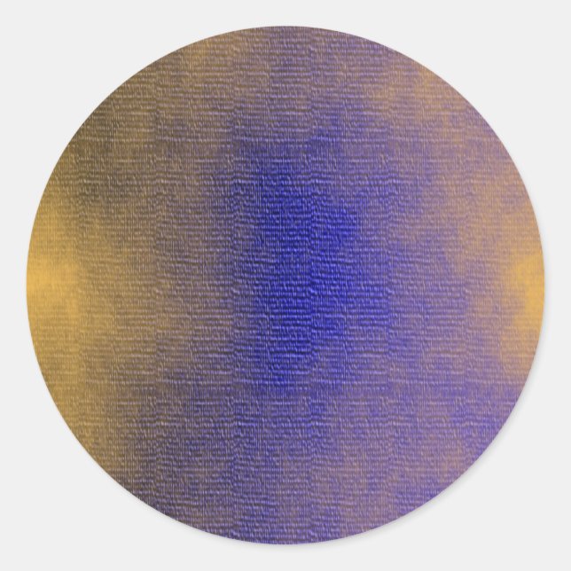 Blaue Leinwand Runder Aufkleber (Vorderseite)