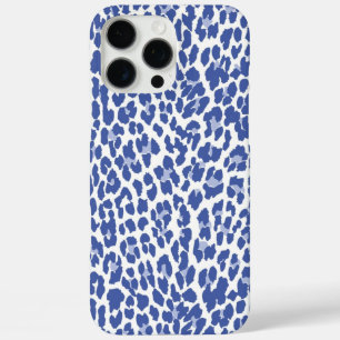 Blaue Leopard-Muster iPhone 16 Pro Max Hülle