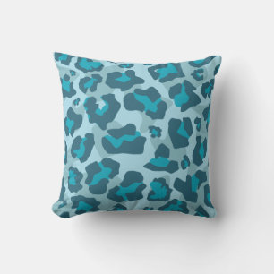 Blaue Leopardenmuster Kissen
