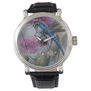 Blaue Libelle Armbanduhr