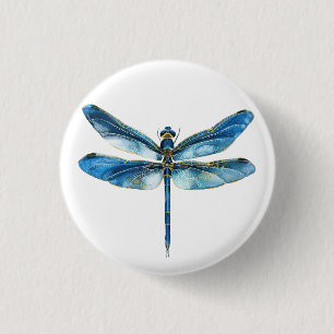 Blaue Libelle Button