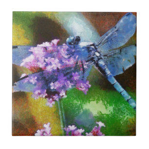 Blaue Libelle Fliese