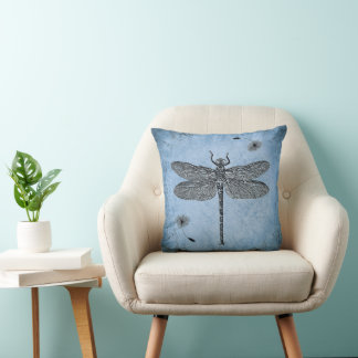 Blaue Libelle Kissen