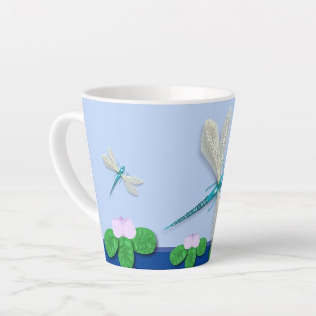 Blaue Libelle Milchtasse (Linke Ecke)