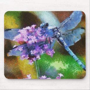 Blaue Libelle Mousepad