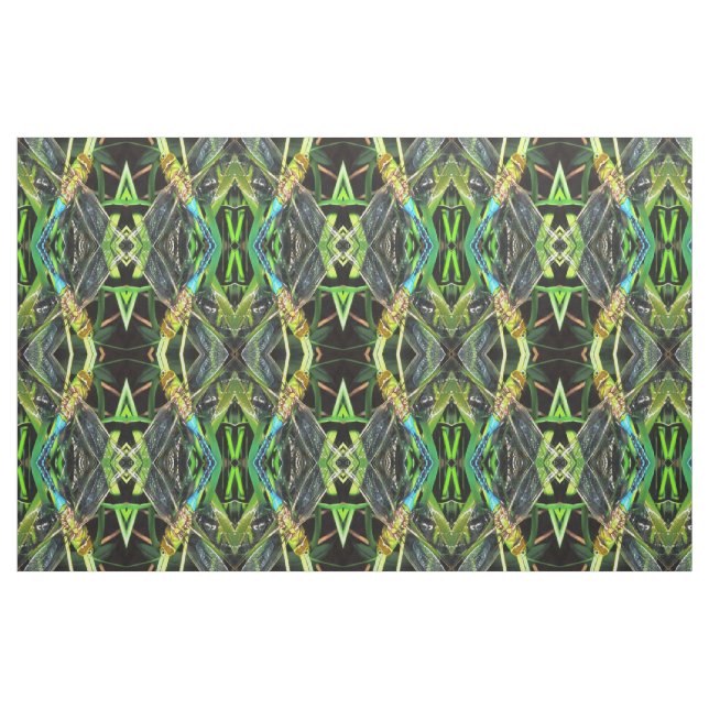 Blaue Libelle schimmernde Wings Painting Stoff (Fat Quarter (45,7 x 55,9 cm))