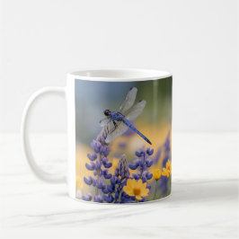 Blaue Libellen-Tasse – Natürliche Eleganz in Blüte Kaffeetasse