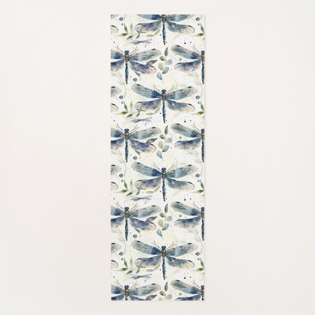Blaue Libellen Yogamatte (Vorderseite)