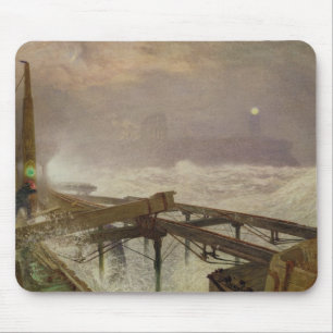 Blaue Lichter, Teignemouth Pier - Beleuchten der Mousepad