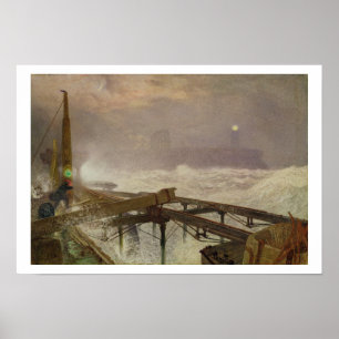 Blaue Lichter, Teignemouth Pier - Beleuchten der Poster