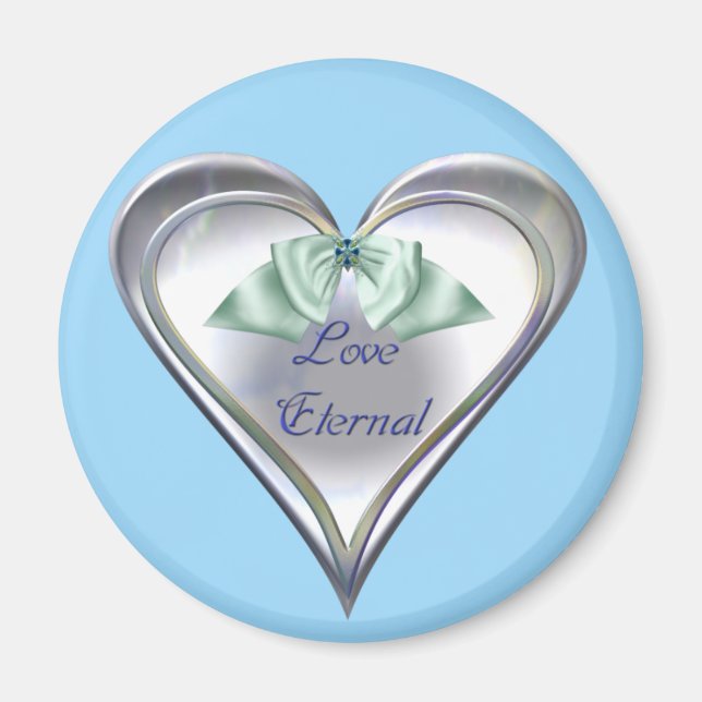 Blaue Liebe Eternale Magnet (Vorne)