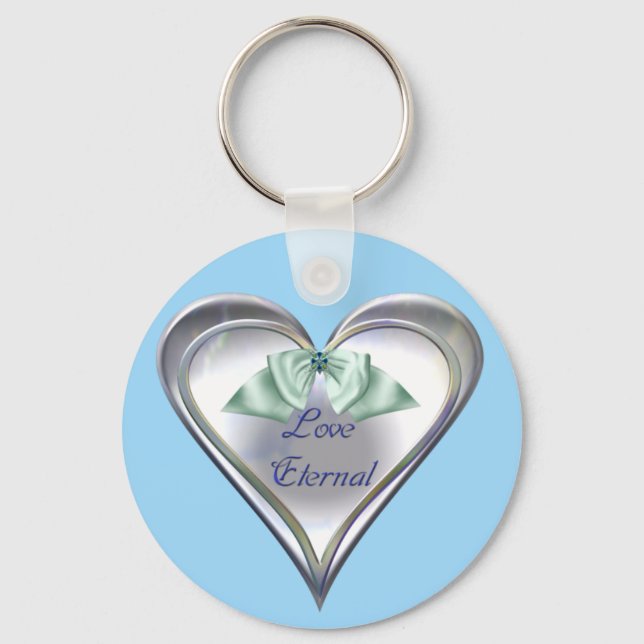 Blaue Liebe Ewige Schlüsselkette Schlüsselanhänger (Vorderseite)