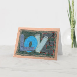 Blaue Liebe Feiertagskarte