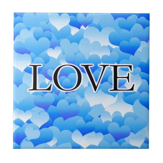 Blaue Liebe Fliese (Vorderseite)