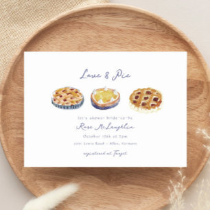 Blaue Liebe und handgestrichenes Brautparty Einladung