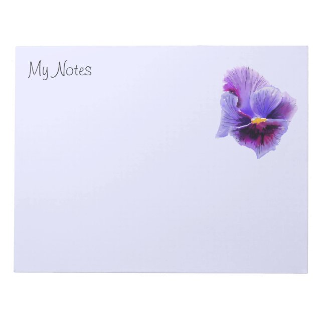 Blaue lila Anzeige Notepad Notizblock (Vorderseite)