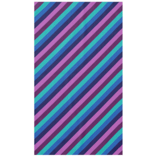 Blaue Lila Aquamarine Streifen Große Tablette Tischdecke