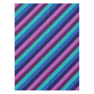 Blaue Lila Aquamarine Streifen Kleine Tablette Tischdecke