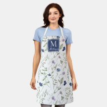 Blaue Lila Aquarell-Wildblume Benutzername