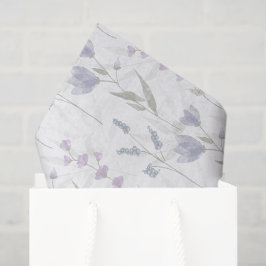 Blaue Lila Aquarell-Wildblume Seidenpapier