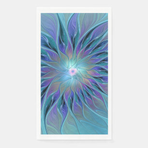 Blaue Lila Blume Traumstrecke Airolo - Fraktal Serviette