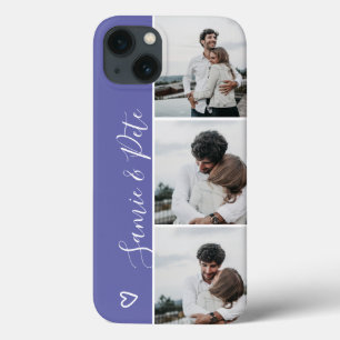 Blaue lila Ehepaare benennen 3 Fotos Kollagengitte Case-Mate iPhone Hülle