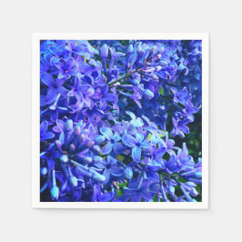 Blaue lila Lila romantisches blaues Foto mit Blume Serviette