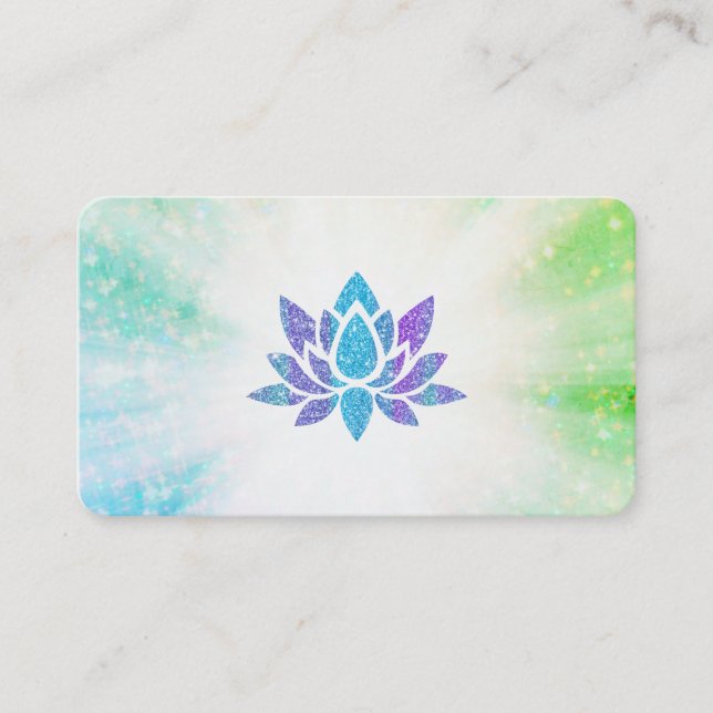 *~* Blaue Lila Lotus-Rays Reiki Energy Healing  Visitenkarte (Vorderseite)