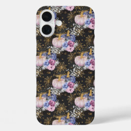 BLAUE LILA PINK WHITE HALLOWEEN PUMPKINS iPhone 16 PLUS HÜLLE