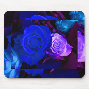 Blaue Lila Rose Mousepad