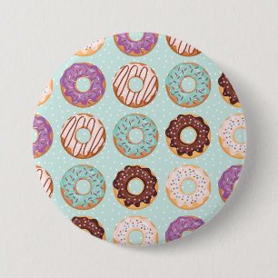  Blaue, Lila, schokoladenförmige Donuts Bäckerei L Button