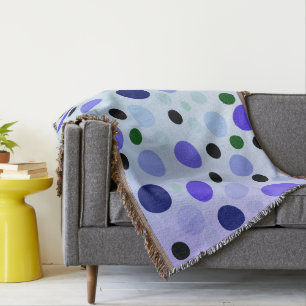 blaue Lila und grüne Polka-Punkte, Decke