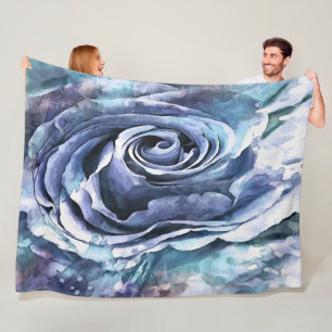 Blaue Lilac-Rose des Cerulean Artistic Fleecedecke