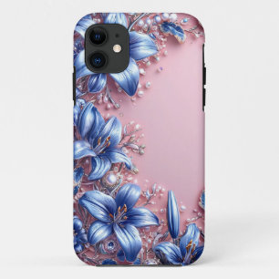 💙 Blaue Lilien-Blumengeschenk für Naturliebhaber Case-Mate iPhone Hülle
